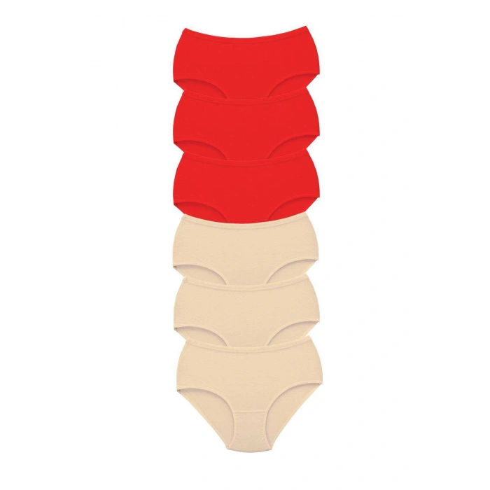 6 Adet Tutku Kadın Yüksek Bel Bato Kalın Lastik Külot S5