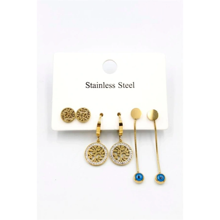 6lı Set Küpe - Altın