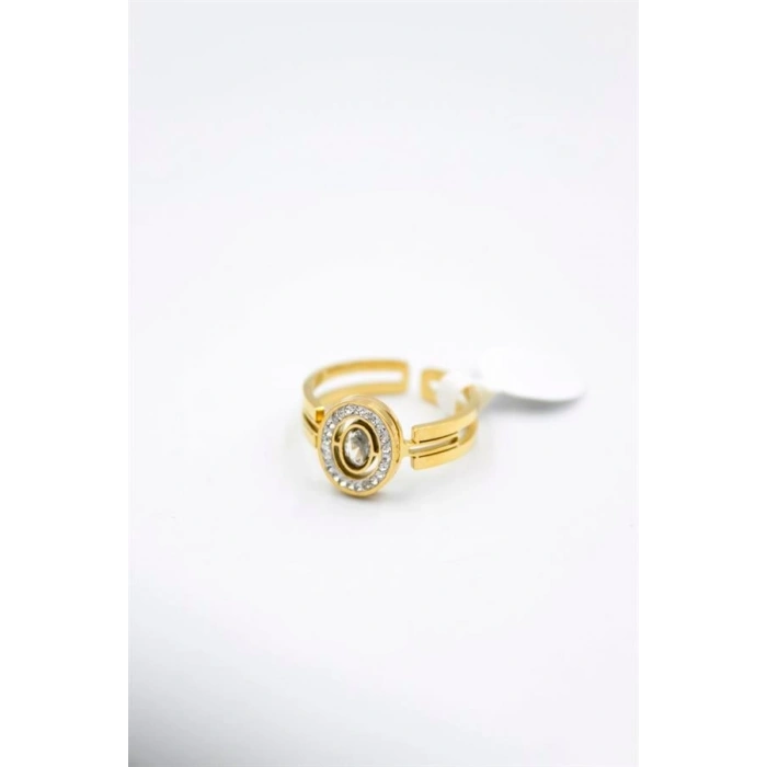 6lı Yuvarlak Taşlı Yüzük - Altın