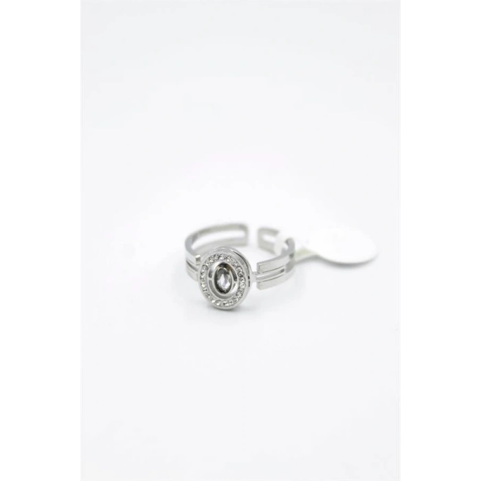 6lı Yuvarlak Taşlı Yüzük - Gümüş