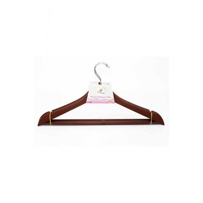 Ahşap Görünümlü Plastik Elbise Askısı 3 Lü Royaleks-AK439