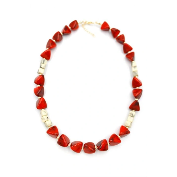 Akrilik Kolye - Kırmızı