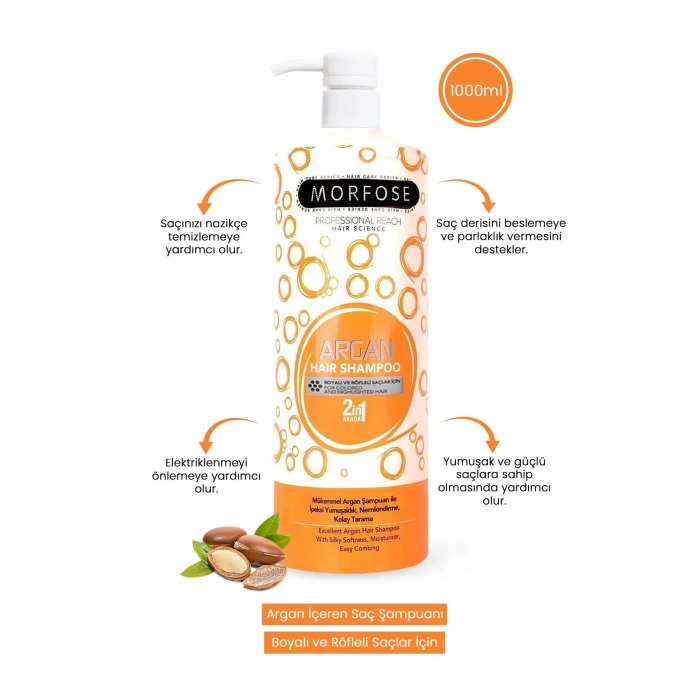 Argan Şampuan 1000 ML - Boyalı Saçlar İçin