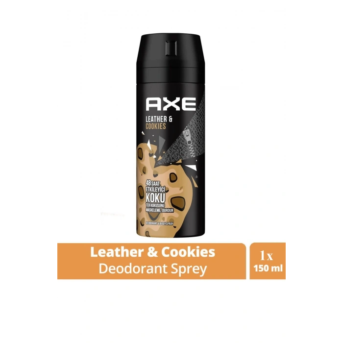 Axe Erkek Sprey Deodorant Leather & Cookies 48 Saat Etkileyeci Koku 150 ml