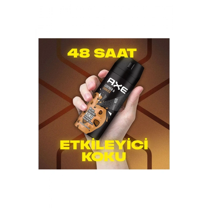 Axe Erkek Sprey Deodorant Leather & Cookies 48 Saat Etkileyeci Koku 150 ml