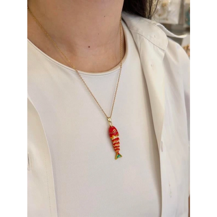 Balık Kolye - Kırmızı