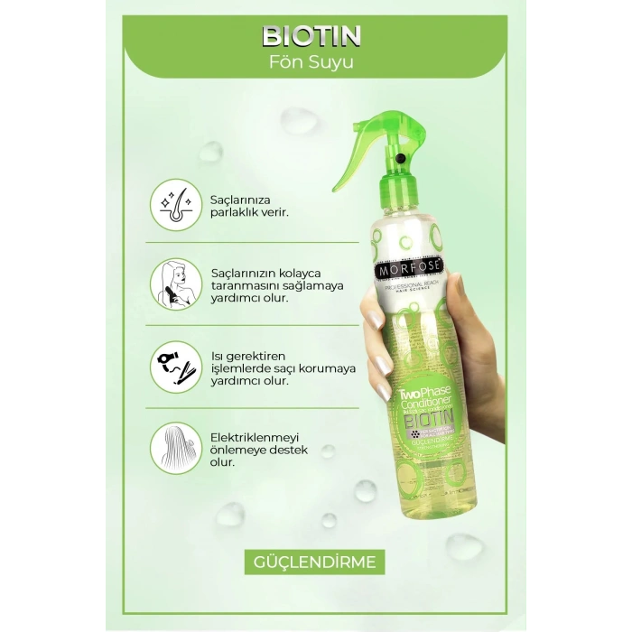 Biotin Çift Fazlı Saç Kondisyoner Fön Suyu 400 ML - mrfs