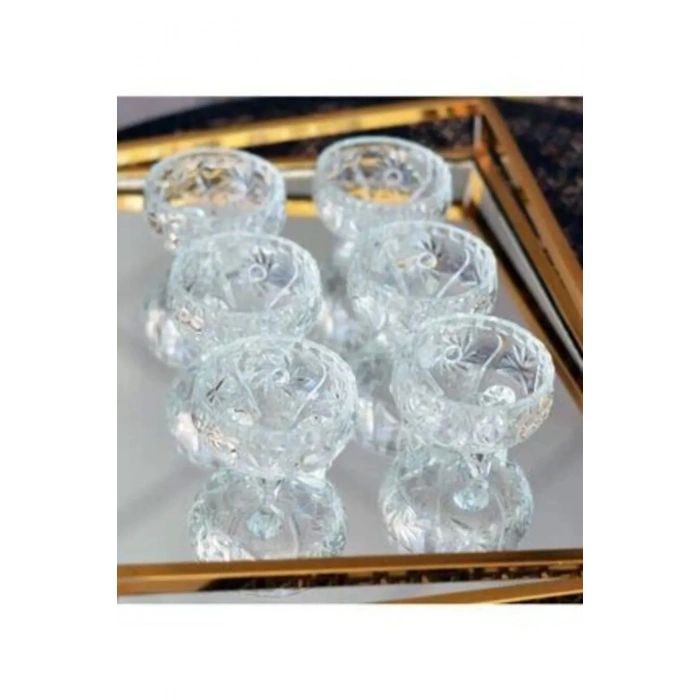 Cam Ayaklı Kase 6lı Kristal Görünüm Royaleks-69812