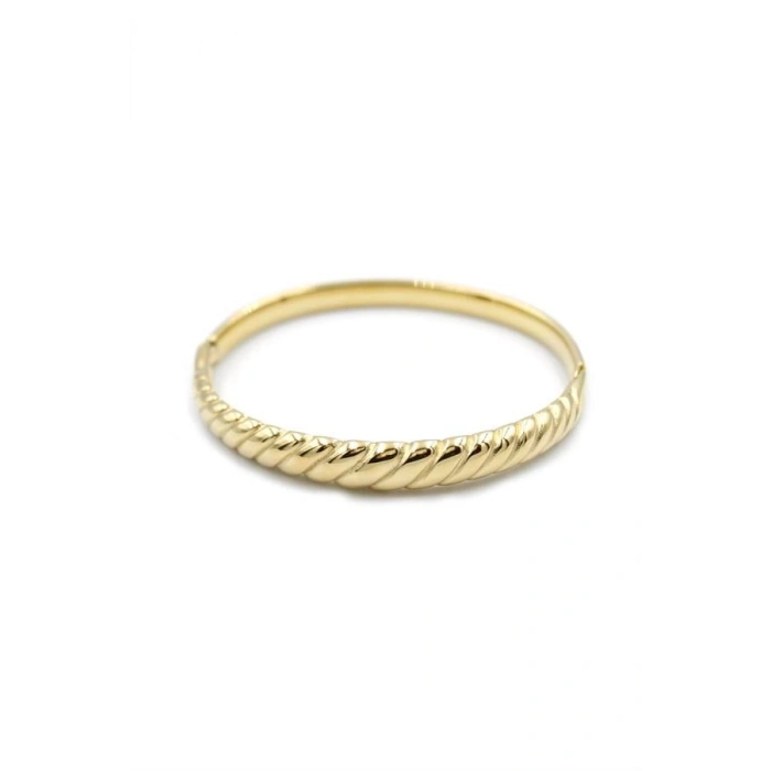 Çelik Kelepçe Bilezik - Altın