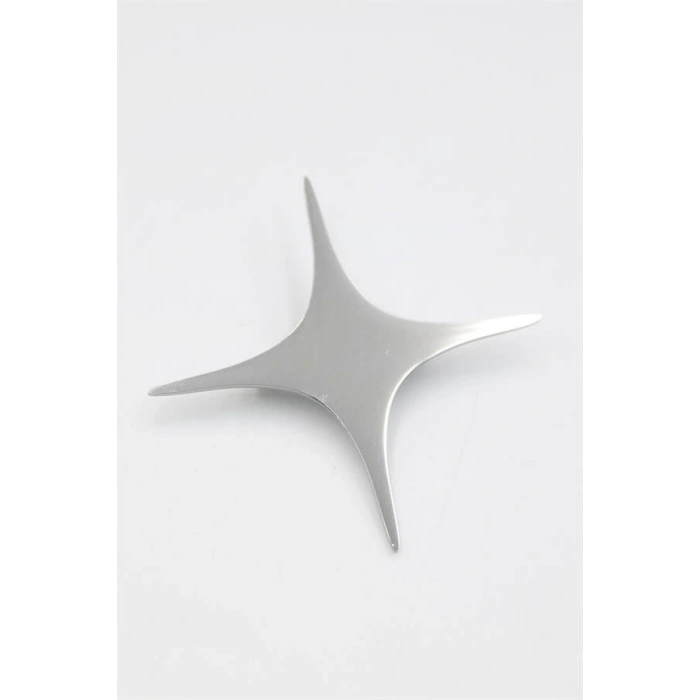 Çelik Yıldız Broş - Gümüş