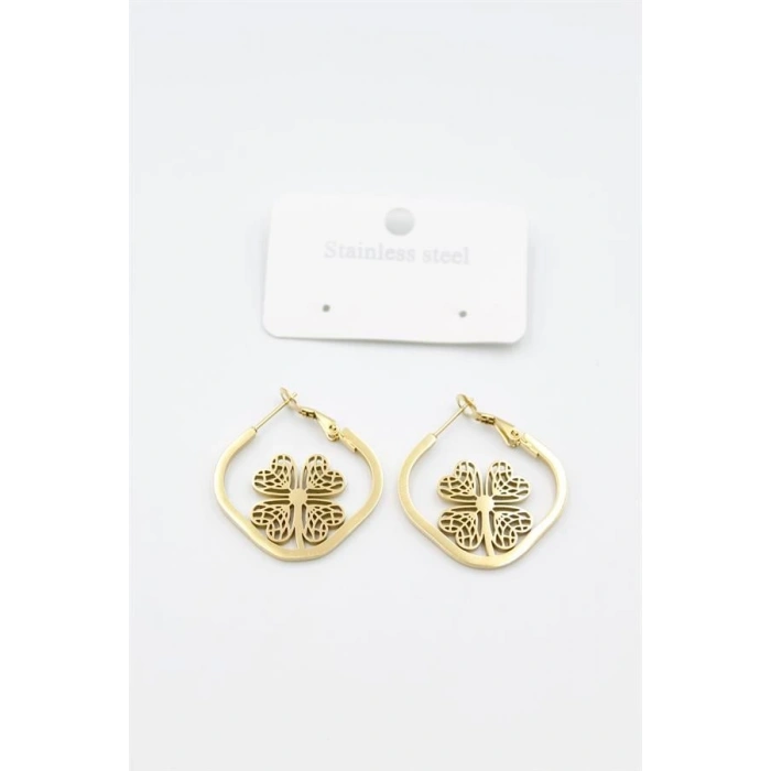 Çiçek Küpe - Altın