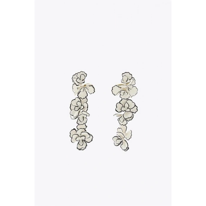 Çiçek Küpe - Beyaz