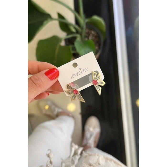 Çiçek Küpe - Pembe