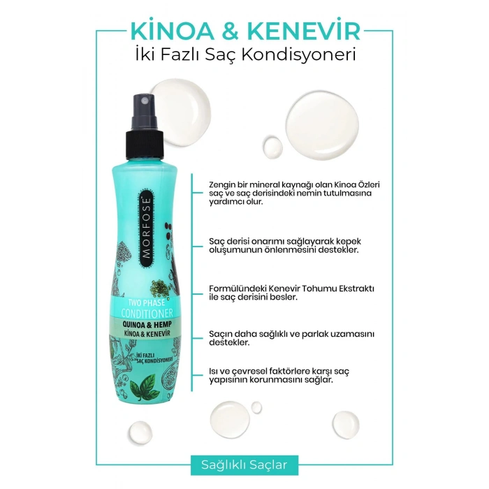 Çift Fazlı Kinoa & Kenevir Kondisyoner Fön Suyu 240 ML - mrfs