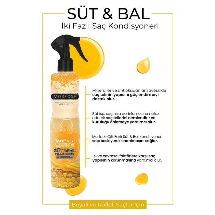 Çift Fazlı Süt & Bal Kondisyoner Fön Suyu 400 ML - mrfs