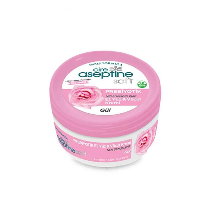 Cire Aseptine Soft Gül Özlü Nem Dengeleyici , Besleyici Prebiyotikli Krem 100 ml