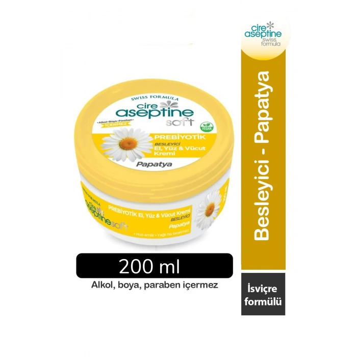 Cire Aseptine Soft Papatya Özlü Besleyici Prebiyotikli Krem 200 ml