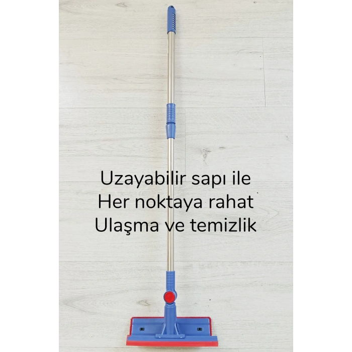 Çok Amaçlı Cam Silme Fırçası - Silikon Uçlu Çekçek - Tüy Toplayıcı Döner Başlıklı