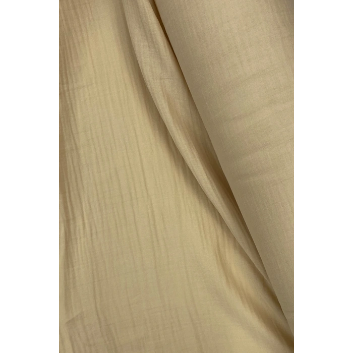 Çok Amaçlı Müslin Pamuklu Bebek Örtü ve Battaniye Kumaşı Müslin Bez Bej 80