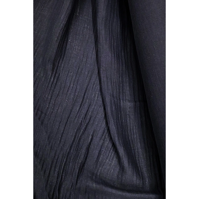 Çok Amaçlı Müslin Pamuklu Bebek Örtü ve Battaniye Kumaşı Müslin Bez Siyah 27