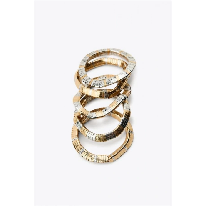 Çoklu Lastkli Bilezik - Altın