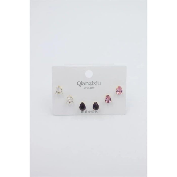 Çoklu Set Küpe - Altın