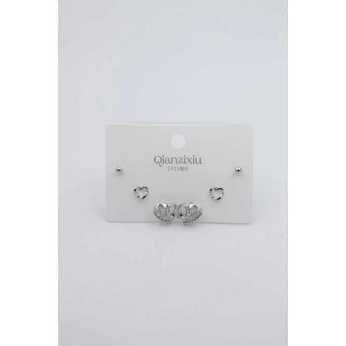 Çoklu Set Küpe - Gümüş