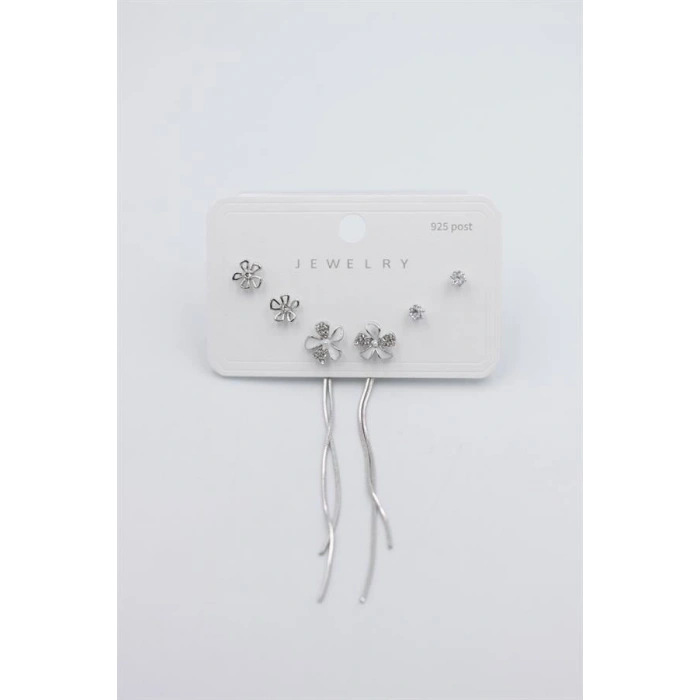 Çoklu Set Küpe - Gümüş