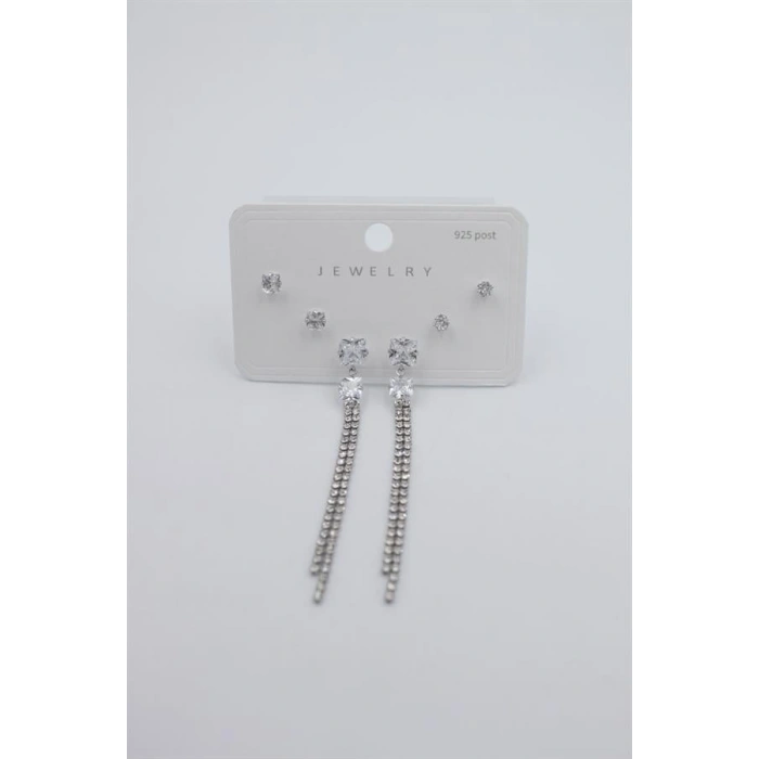 Çoklu Set Küpe - Gümüş