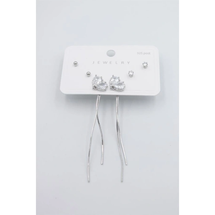 Çoklu Set Küpe - Gümüş