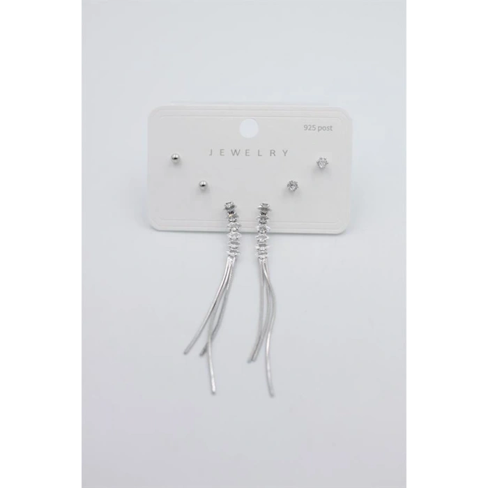 Çoklu Set Küpe - Gümüş