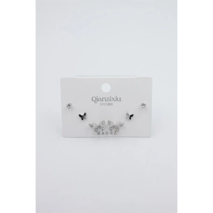 Çoklu Set Küpe - Gümüş