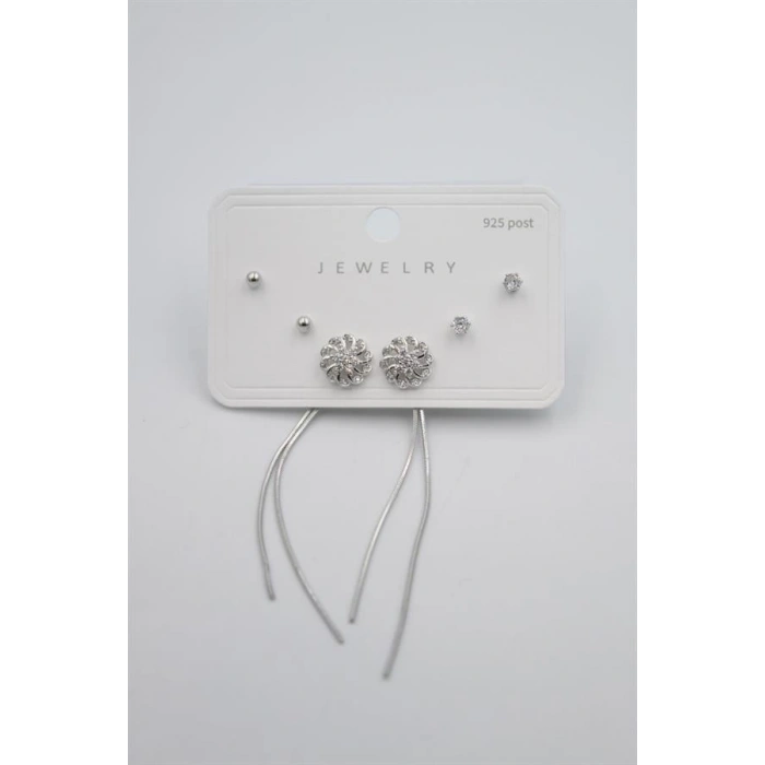 Çoklu Set Küpe - Gümüş