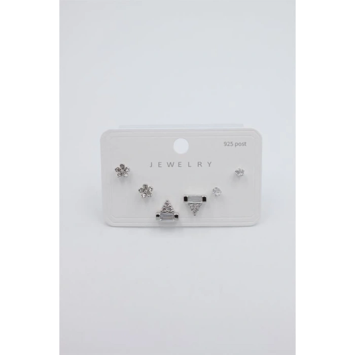 Çoklu Set Küpe - Gümüş