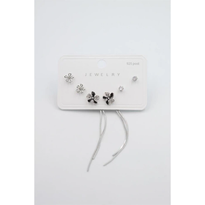 Çoklu Set Küpe - Gümüş