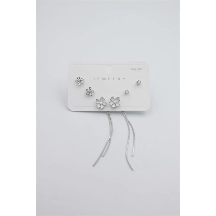 Çoklu Set Küpe - Gümüş