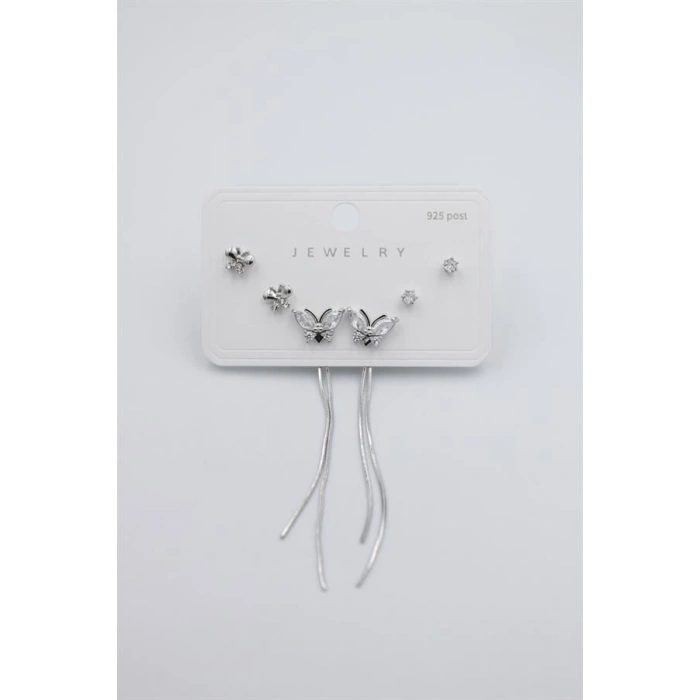 Çoklu Set Küpe - Gümüş