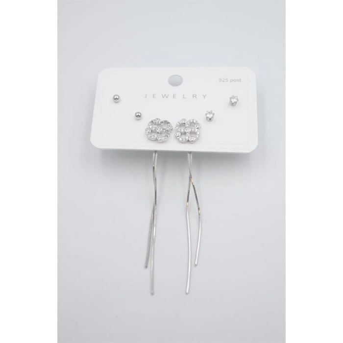 Çoklu Set Küpe - Gümüş