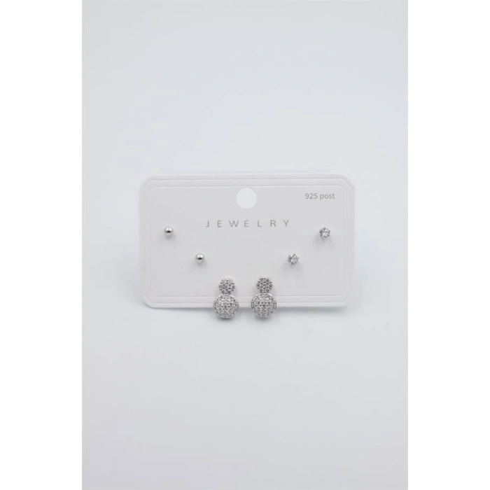 Çoklu Set Küpe - Gümüş