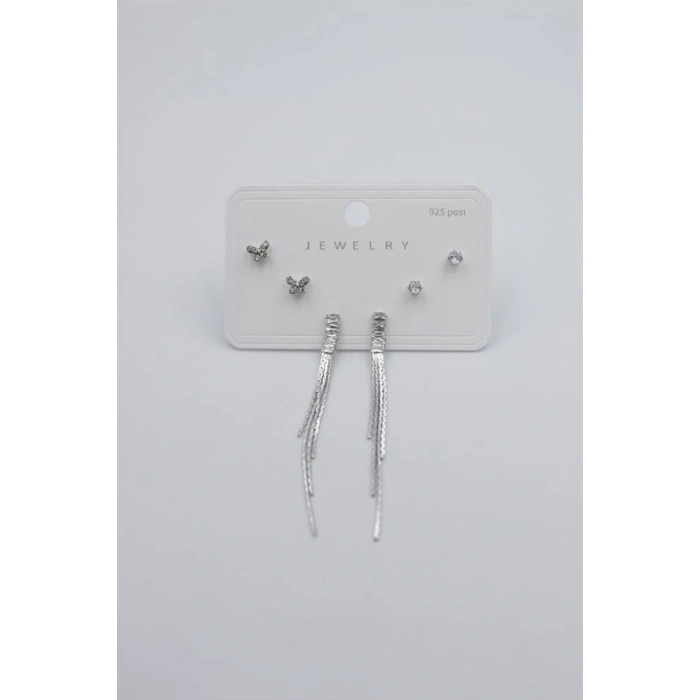 Çoklu Set Küpe - Gümüş