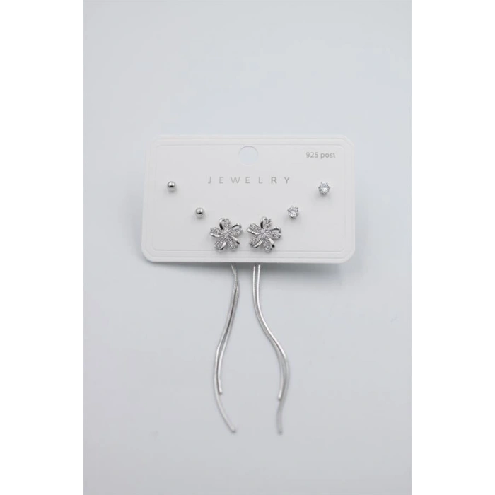 Çoklu Set Küpe - Gümüş