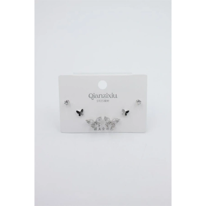 Çoklu Set Küpe - Gümüş