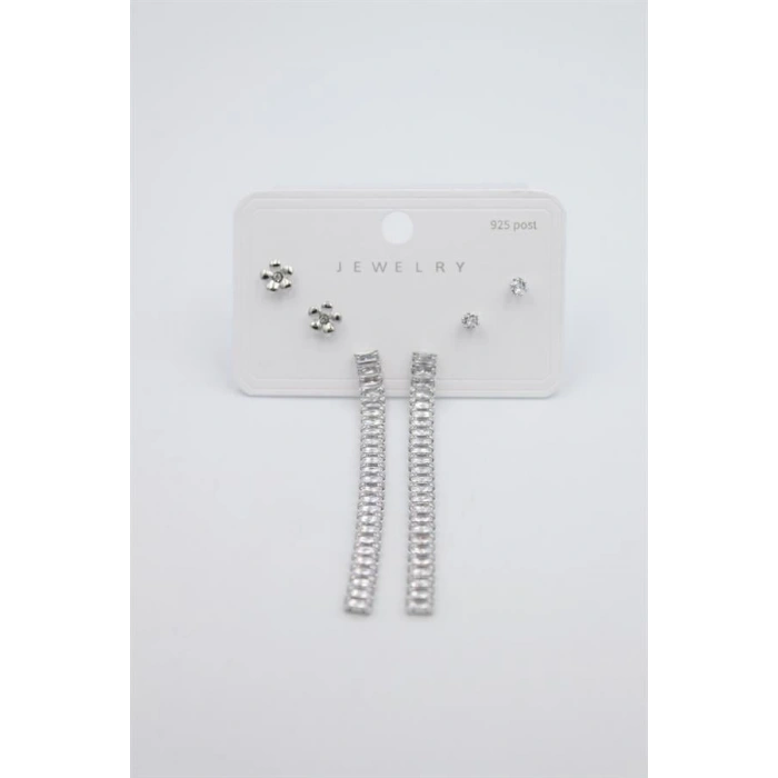 Çoklu Set Küpe - Gümüş