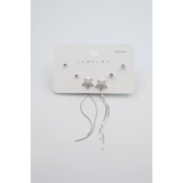 Çoklu Set Küpe - Gümüş