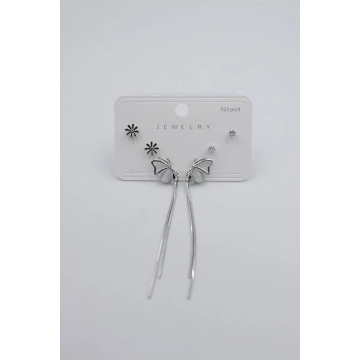 Çoklu Set Küpe - Gümüş