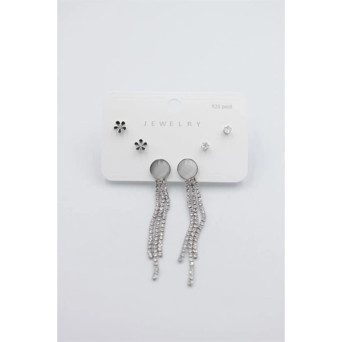 Çoklu Set Küpe - Gümüş