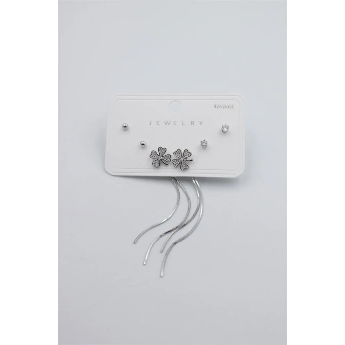 Çoklu Set Küpe - Gümüş