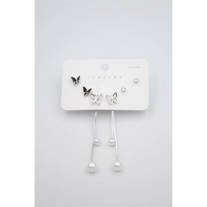 Çoklu Set Küpe - Gümüş