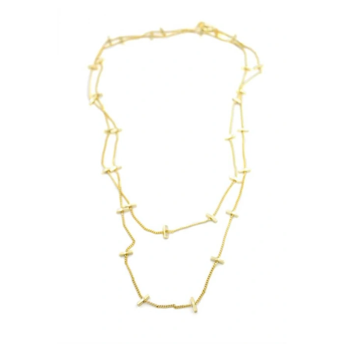 Çubuk Kolye - 90cm - Altın