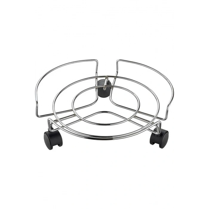 Damacana Altlığı Taşıyıcı Tüp Saksı Damacana Altlığı Tekerlekli Taşıma Aparatı Krom Tüpçek